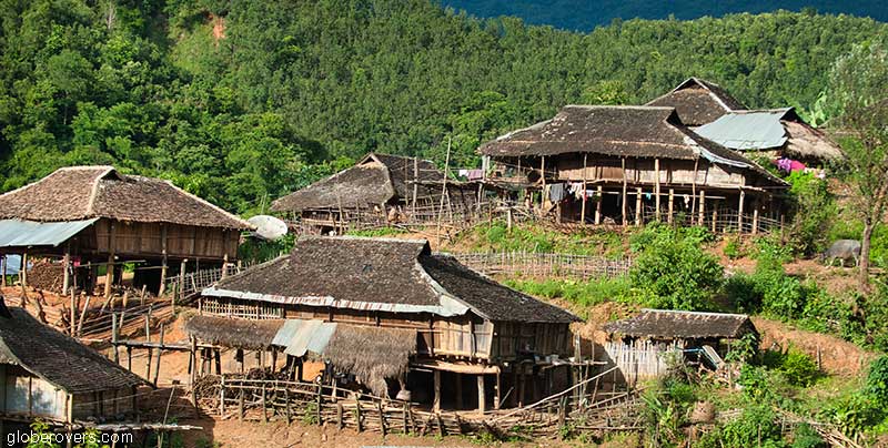 Wanmy village of the Wa Ann Tribe, east of Kengtung, Shan State, Myanmar