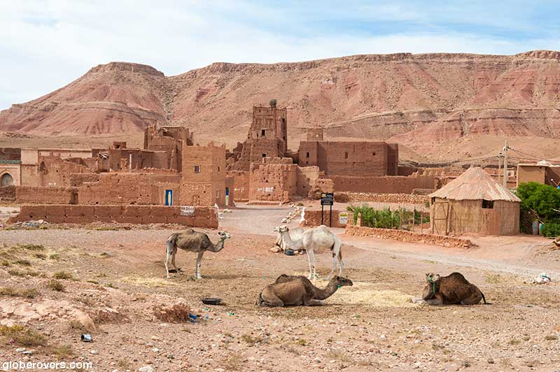 Around the villages of Assfalou and Tamedakhte on road east of Aït-Ben-Haddou, Morocco