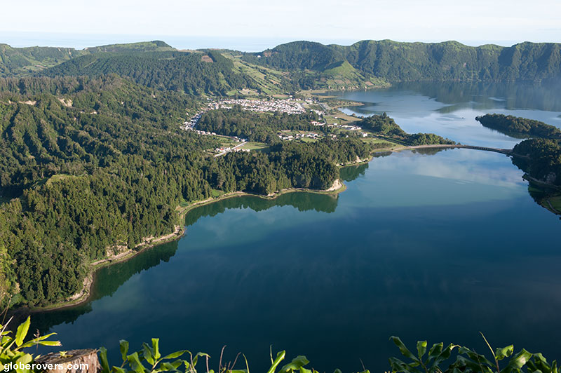 Lagoa Verde (front) and Lagoa Azul 