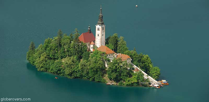 Lake Bled and Church of the Assumption, Bled, Slovenia