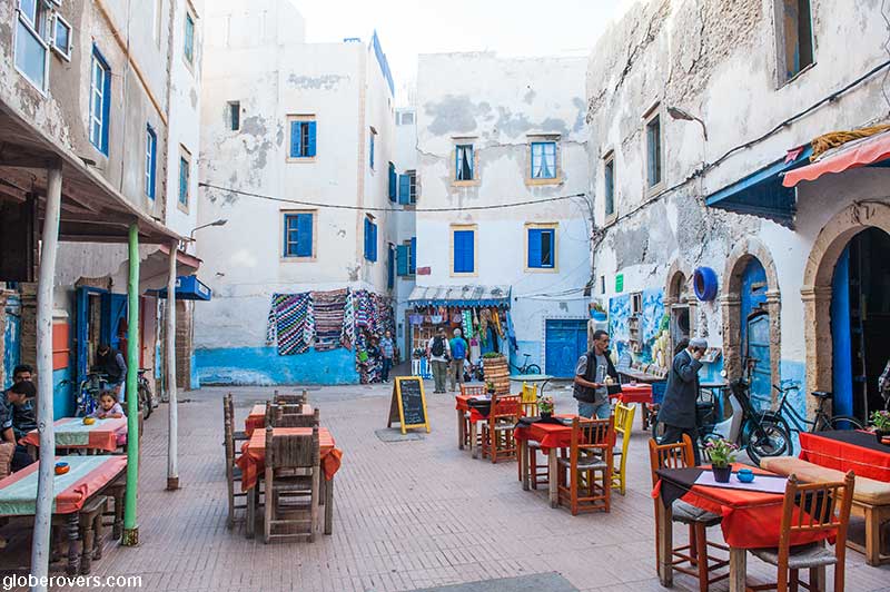 Restaurant in the medina of Essaouira, Morocco