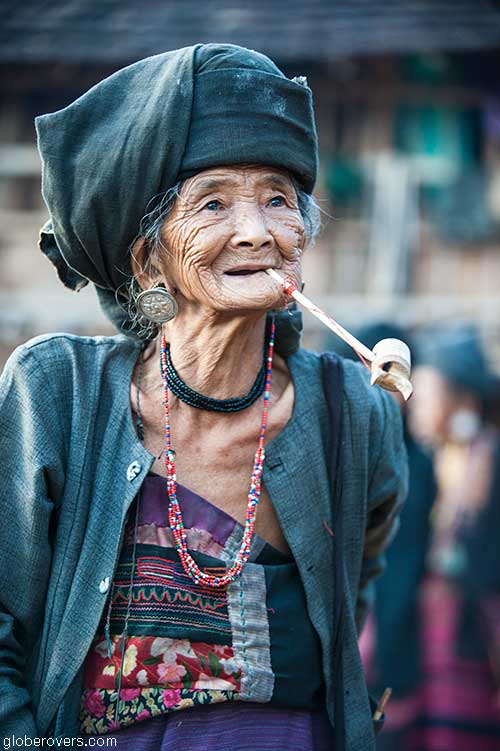 Woman at Wan Sai Akhe Tribe Village, east of Kengtung, Shan State, Myanmar