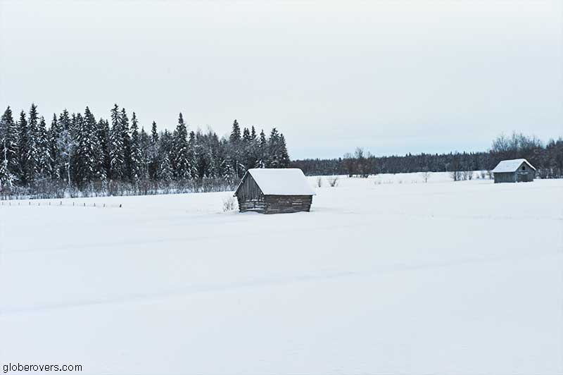 House in the snow, Finnish Lapland
