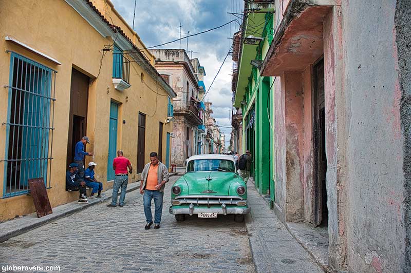 Streets of Buildings of Old Havana (La Habana Vieja), Cuba
