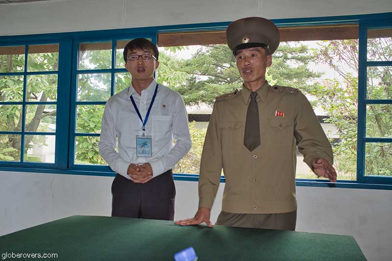 Room of signing of 1953 Korean Armistice Agreement near Korean Demilitarized Zone (DMZ), Panmunjom, North Korea, DPRK