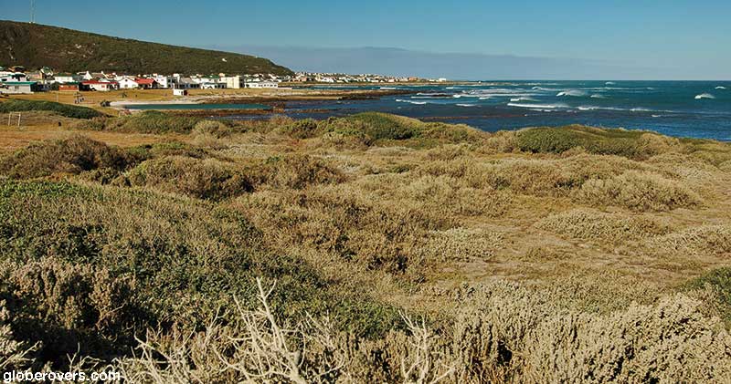 Town at Cape Agulhas, Africa's Southernmost Point where the Atlantic and Indian Oceans meet