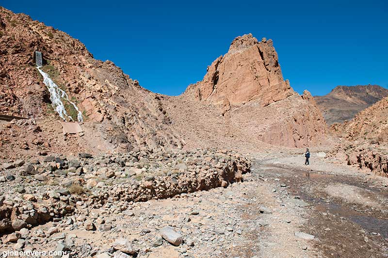 Hiking to the salt mines north of Tamtetoucht, Morocco