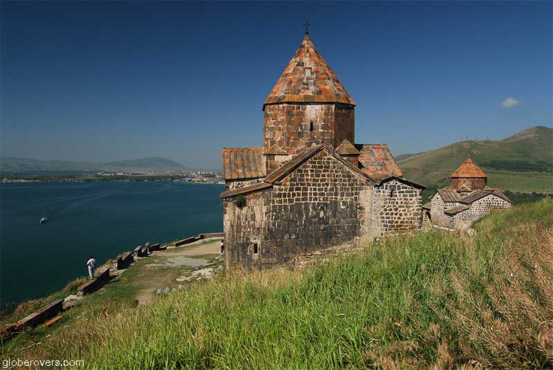 Sevanavank Monastery - Astvatzatzin (the Holy Mother of God)  (L), Arakelots (the Holy Apostles) (R), Lake Sevan, Armenia