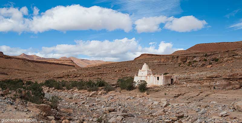 A marabout (chapel) near Tamtattouchte, north of Todgha Gorge, Morocco