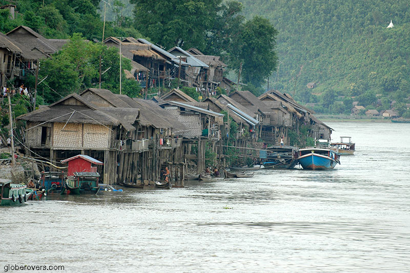 Boat Ayeyarwady Irrawaddy River Myanmar Burma