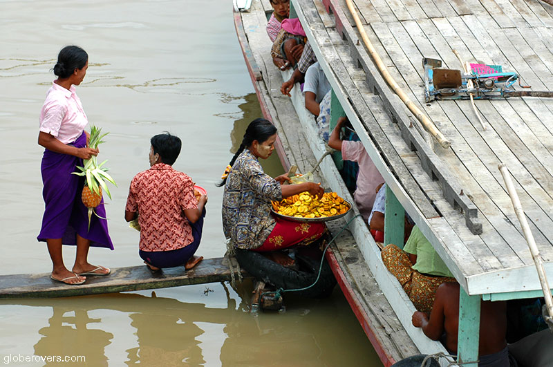 Boat Ayeyarwady Irrawaddy River Myanmar Burma