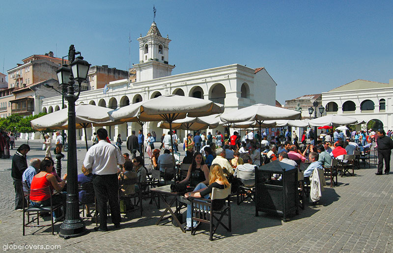 The colonial Cabildo at Plaza 9 de Julio, Salta, Argentina