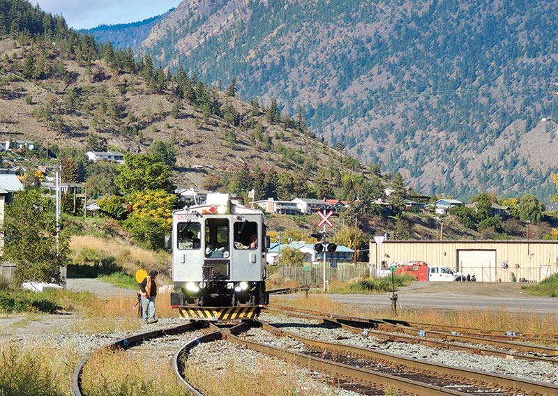 The start of the train journey in Lillooet