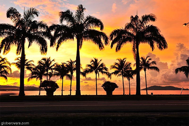 View from Likas Mosque (City Mosque), Kota Kinabalu, Sabah, Borneo Island