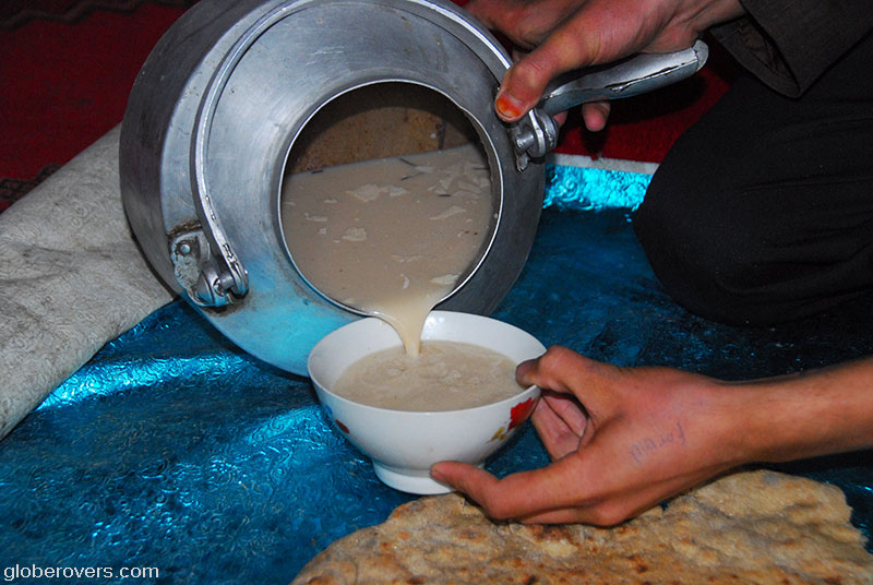 Dinner in Shughnan, Afghanistan