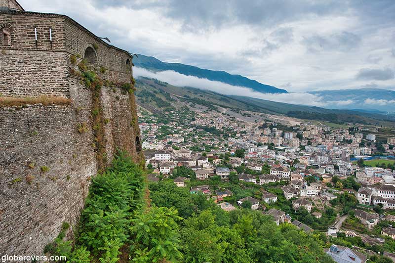 View over Gjirokaster from the castle
