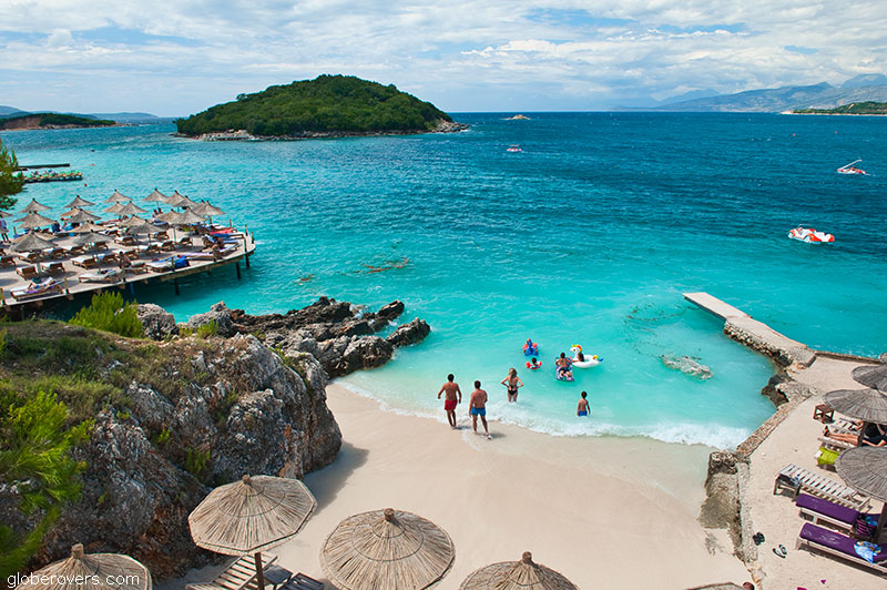 Turquoise waters of Ksamil beaches, Albania