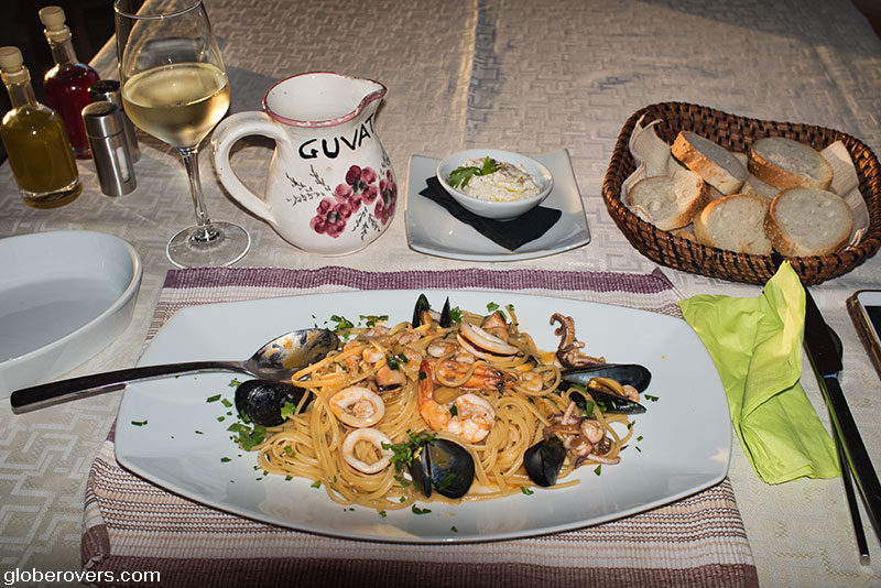 Seafood by the beach, Ksamil, Albania