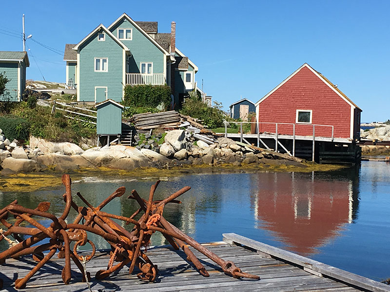 Rusty anchors at Peggy’s Cove, Nova Scotia, Canada