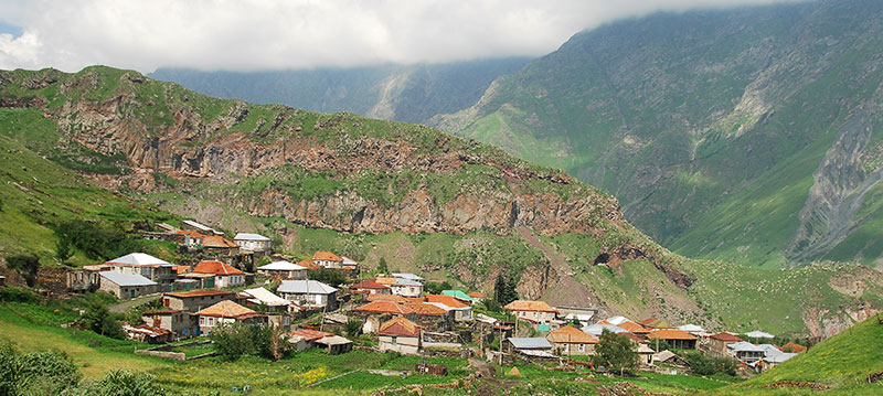 Gergeti Village near Kazbegi, Georgia