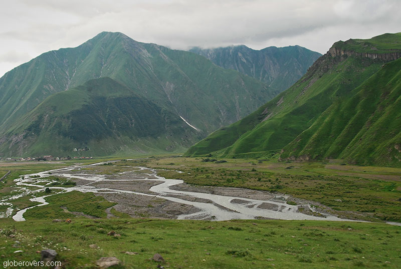 Scenery along Military Highway between Tbilisi and Kazbegi, Georgia