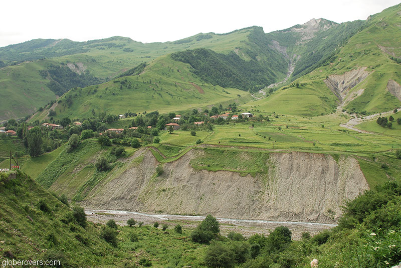 Scenery along Military Highway between Tbilisi and Kazbegi, Georgia