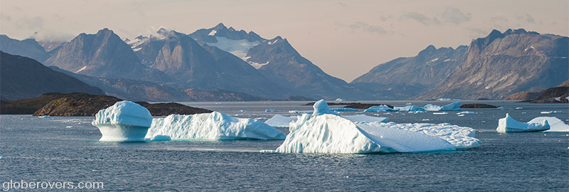 Greenland, Kulusuk, Icebergs