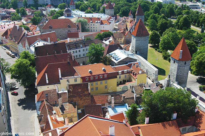 View from Oleviste Church, Tallinn, Estonia,