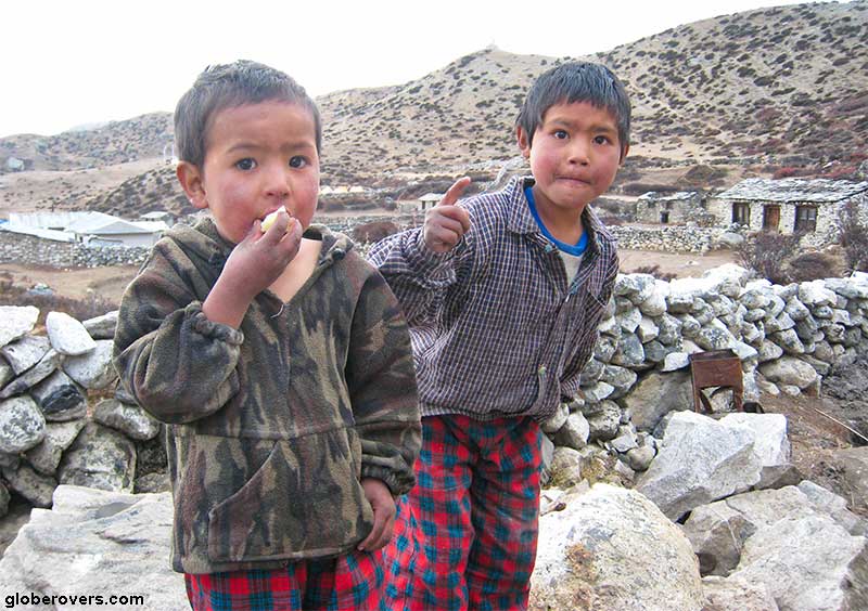 Kids inDingboche, Himalayas, Nepal
