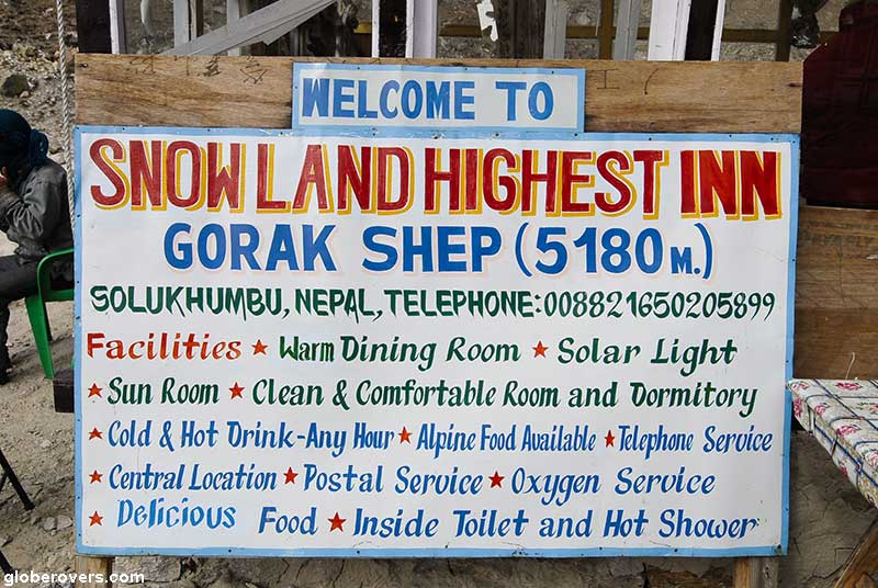 Guesthouse, Gorak Shep, Nepal