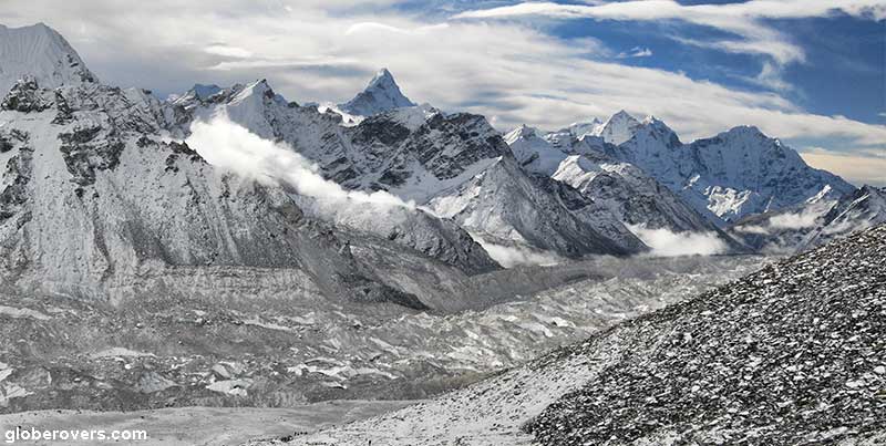 Khumba Glacier, from Kala Patthar, Himalayas, Nepal