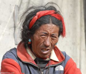 Tibetan trader in Namche Bazar, Himalayas, Nepal