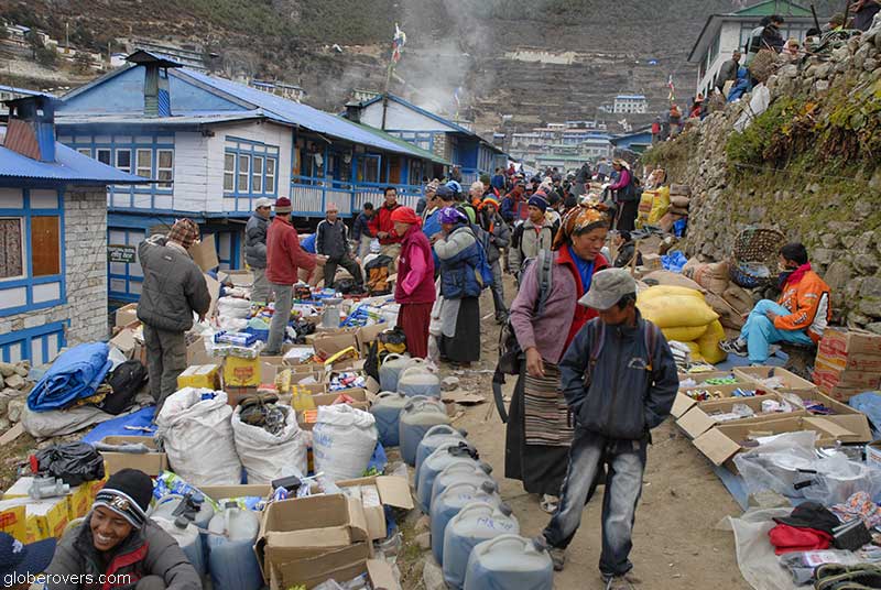 Tibetan traders, Namche Bazar, Nepal