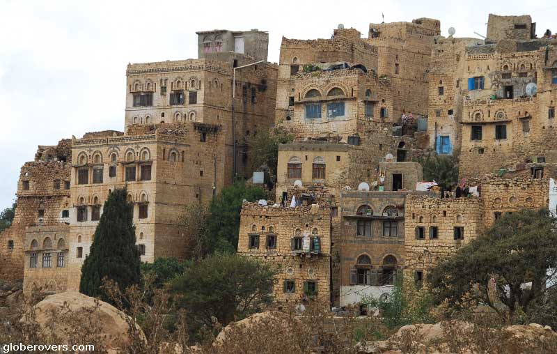 Stones houses in Al Mahwit village, Yemen