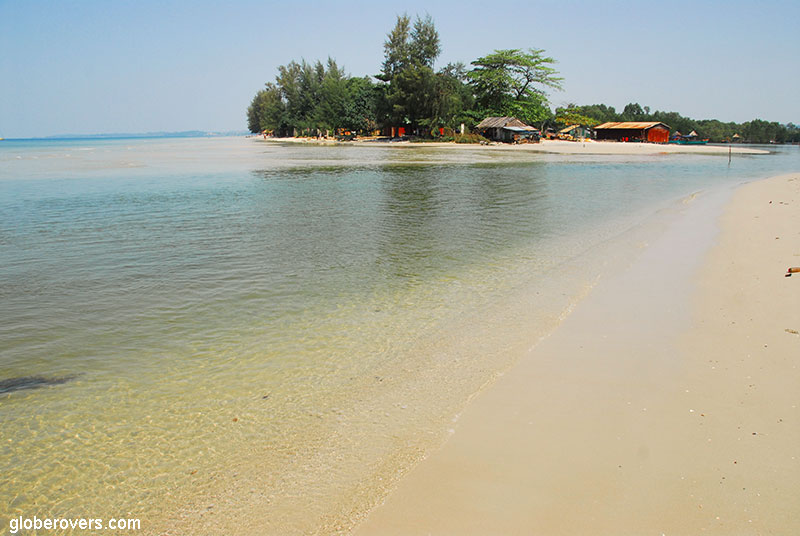 Around Ochheuteal Beach and further south to Otres Beach and further south, Cambodia