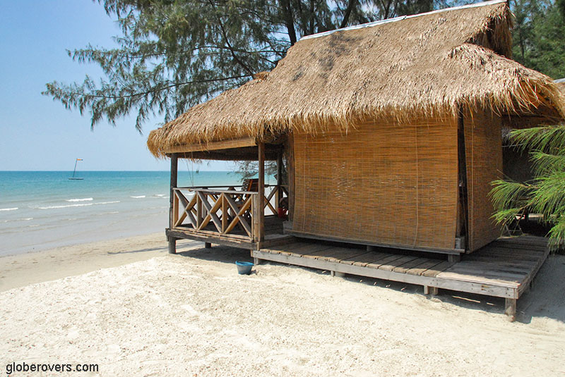 Around Ochheuteal Beach and further south to Otres Beach and further south, Cambodia