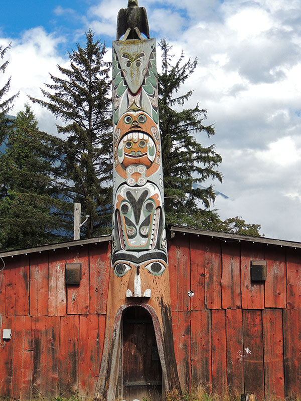 Totem pole in Bella Coola., Canada