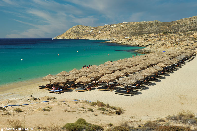 Elia beach, Mykonos Island, Greece