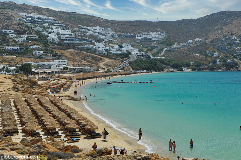 Elia beach, Mykonos Island, Greece
