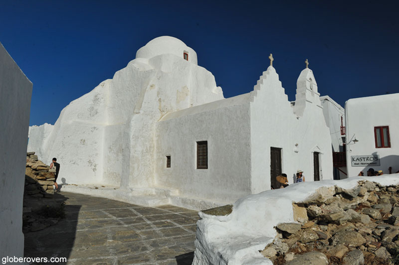 Paraportiani Orthodox Church, Old Port City of Mykonos Island, Greece