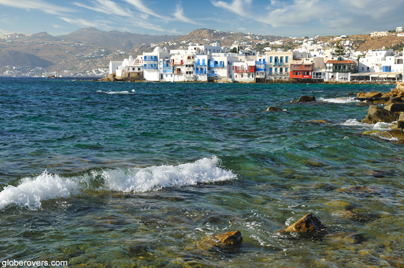 Little Venice, Old Port City of Mykonos Island, Greece