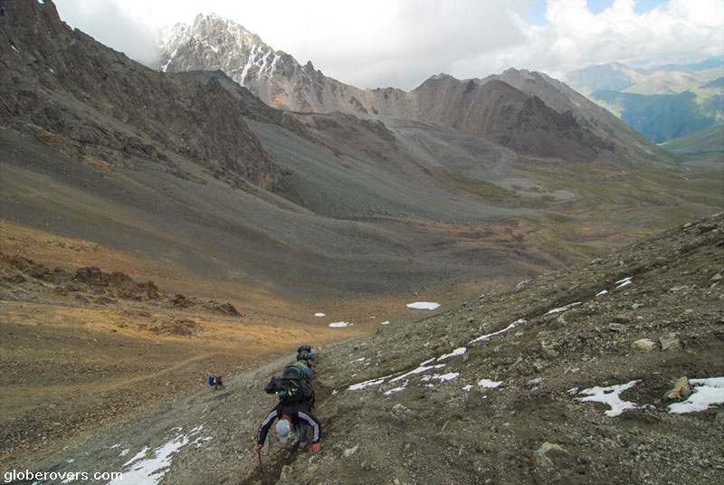 Hiking from Karakul via Ala-Kul Lake to Altyn Arashan, Terskey Alatau mountain, Kyrgyzstan