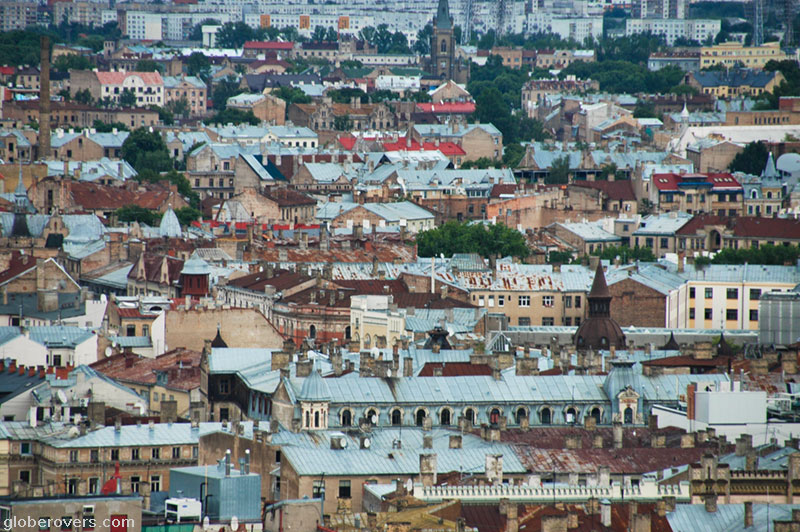 Views over Riga from St. Peter's Church Tower, Latvia