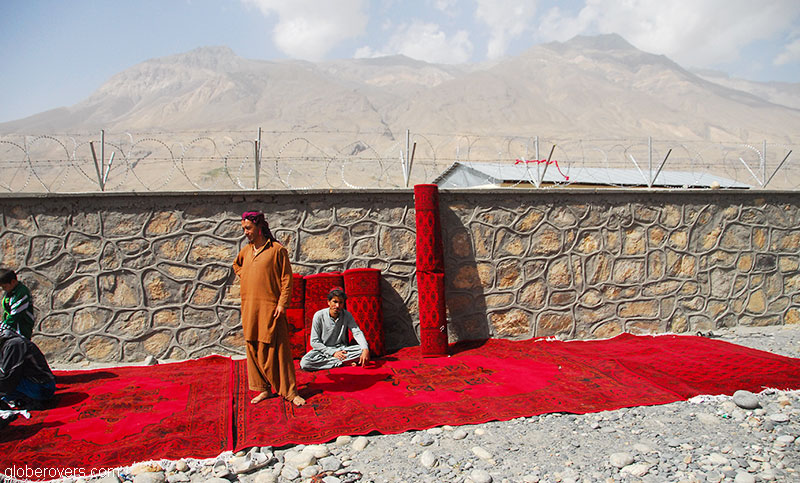 Saturday bazaar on the border of Tajikistan and Afghanistan outside town of Ishkashim, Tajikistan