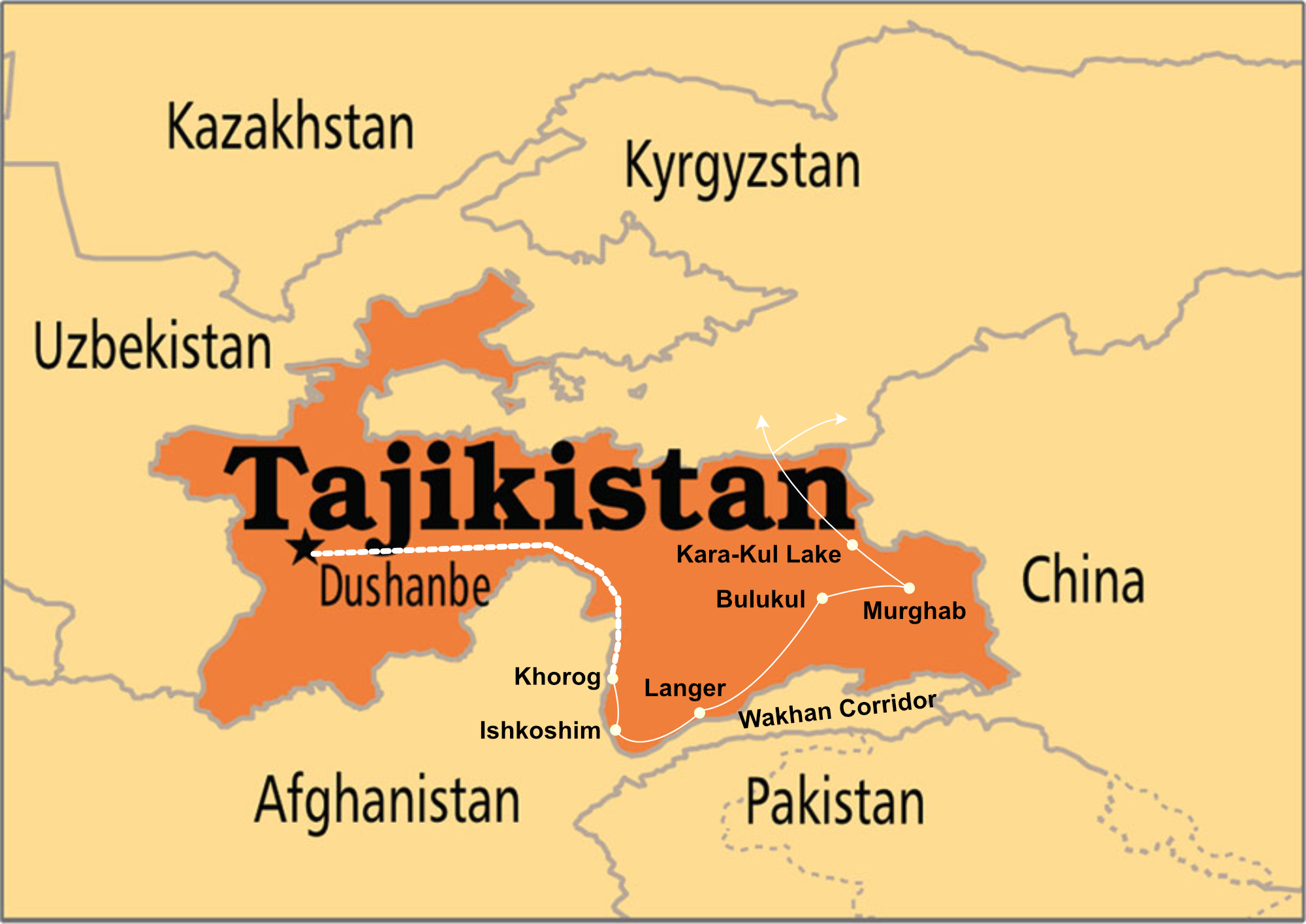 Tajikistan Map