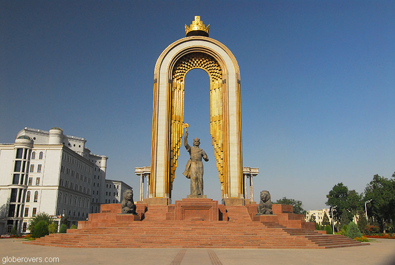 Statue of Ismail Samani, Dushanbe, Tajikistan