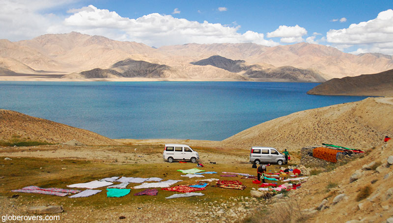 Yashil-Kul Lake (Green Lake) near Bulunkul Village, Driving from Ishkashim to Murgab along the Wakhan Valley, Tajikistan