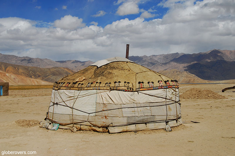 Bulunkul village, Driving from Ishkashim to Murgab along the Wakhan Valley, Tajikistan
