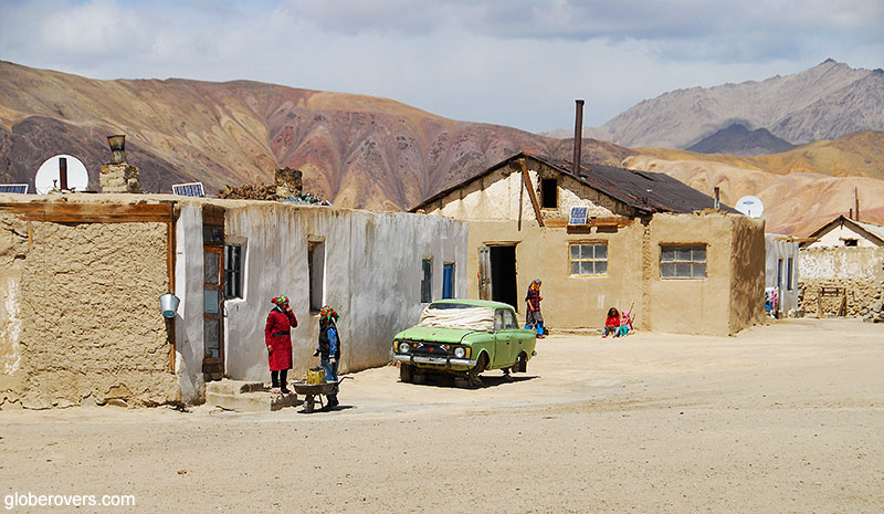Bulunkul village, Driving from Ishkashim to Murgab along the Wakhan Valley, Tajikistan