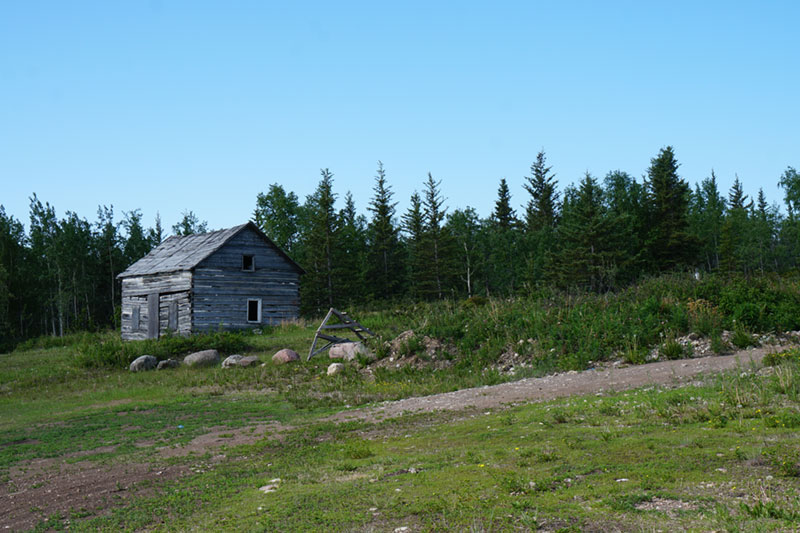 The only original building left at Mission Island, Fort Resolution, Canada